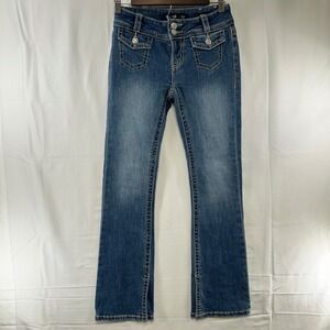 Miss Me Heaven Bootcut Jeans Womens 23 Blue Mid‎ Rise M3636B94S